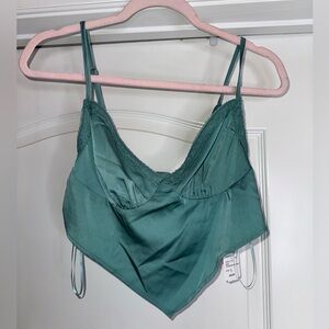 NWT Windsor Satin Crop Top